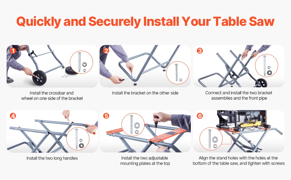 Pöytäsahan kiinnitys jalustaan