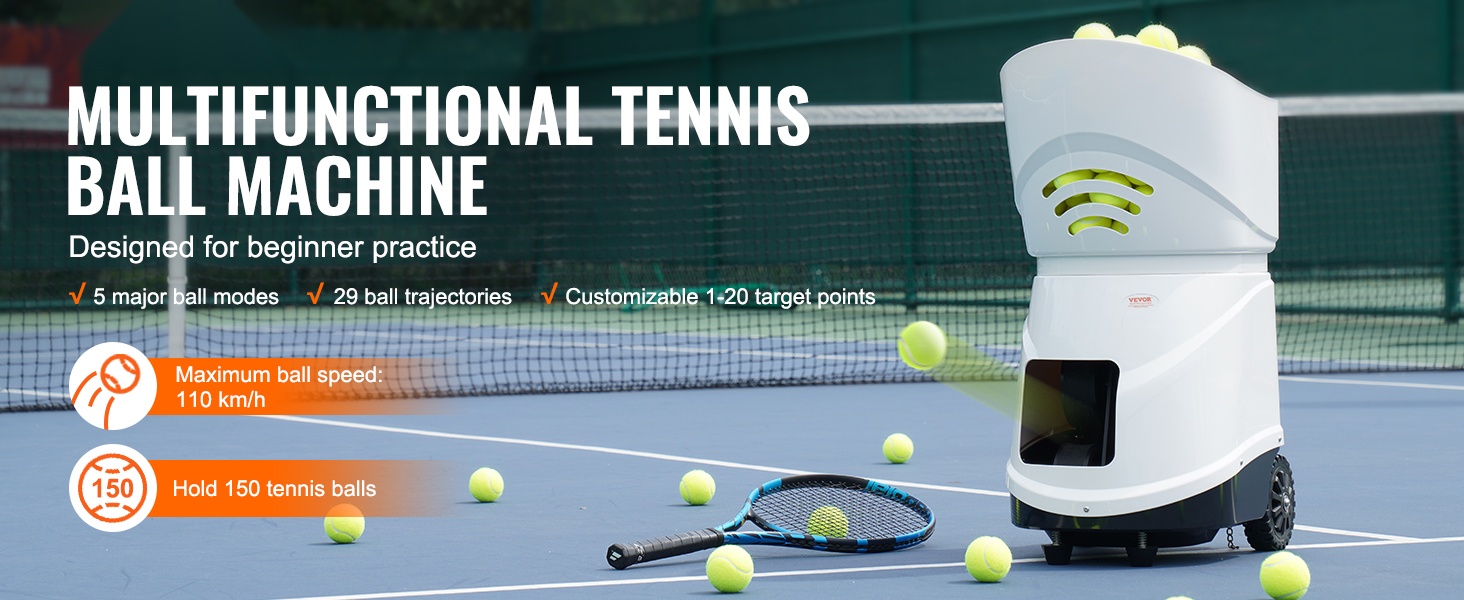 Tennispallokone kentällä