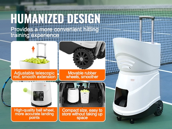 Liikuteltava tennispallokone