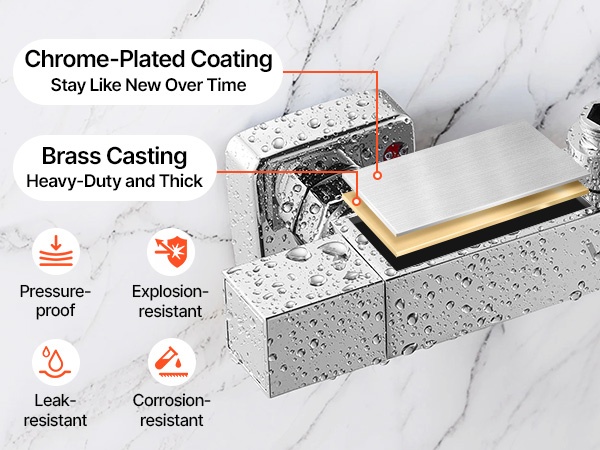 Korroosiota kestävä termostaattihana