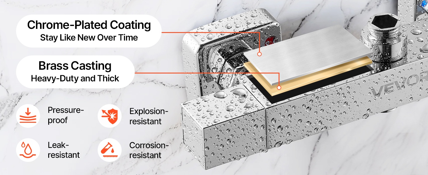 Vankka messinkirakenne ja kestävä pinta