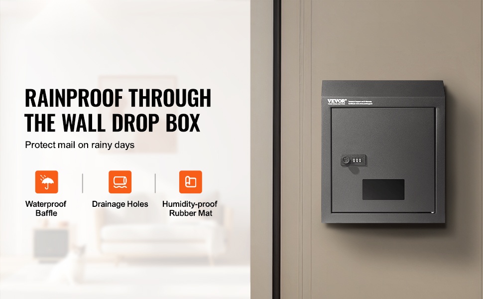 Läpivientiin asennettava postilaatikko, säänkestävä läppä