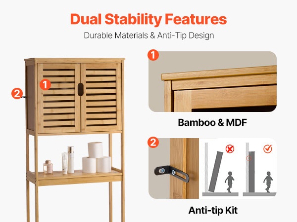 Bambu- ja MDF-materiaalien yhdistelmä