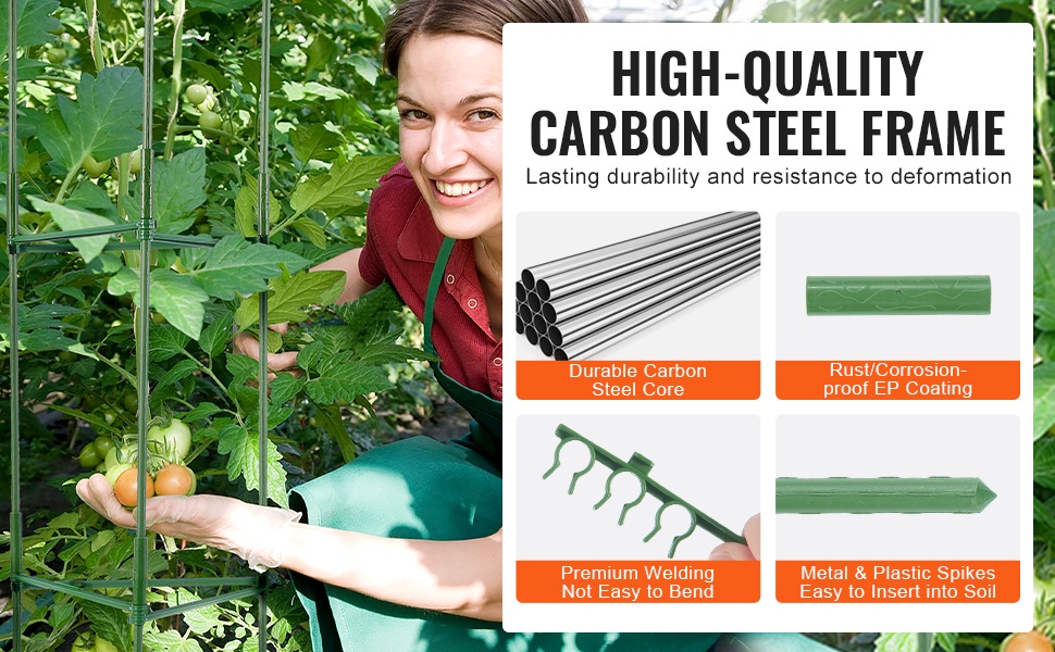 Kestävä hiiliteräksinen tomaattikehikko