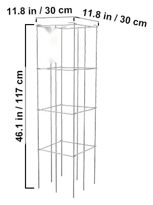 Tomaattikehikoiden tekniset tiedot