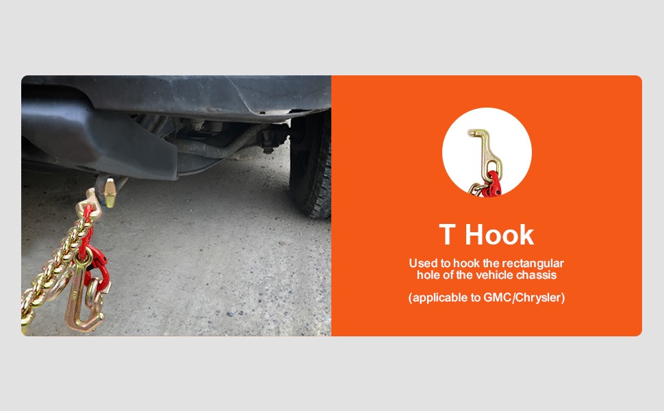 Eri koukkutyypit ajoneuvojen kiinnitykseen