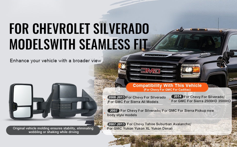 Laajennetut peruutuspeilit ajoneuvoon