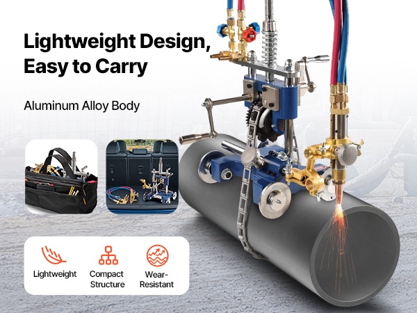 Putkenleikkauskone helppoon kuljettamiseen