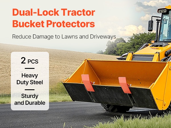 Traktorin kauhan reunasuoja lähikuvassa