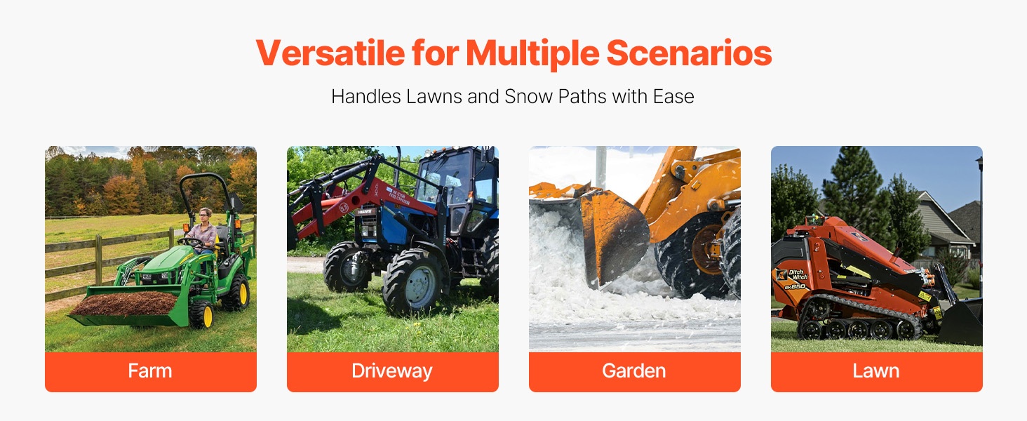 Käyttö ajotiellä ja nurmikolla