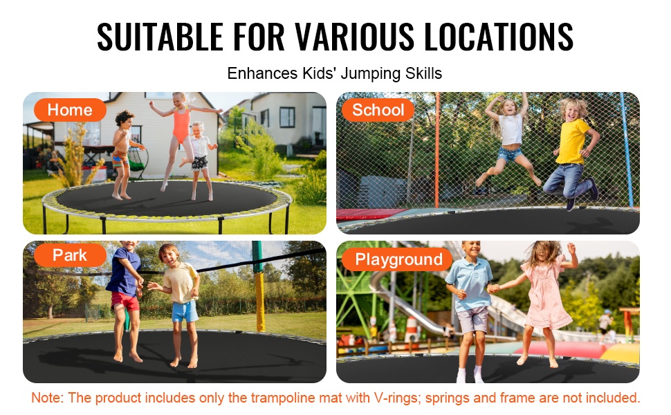 Trampoliinin matto kotiin ja leikkipaikoille
