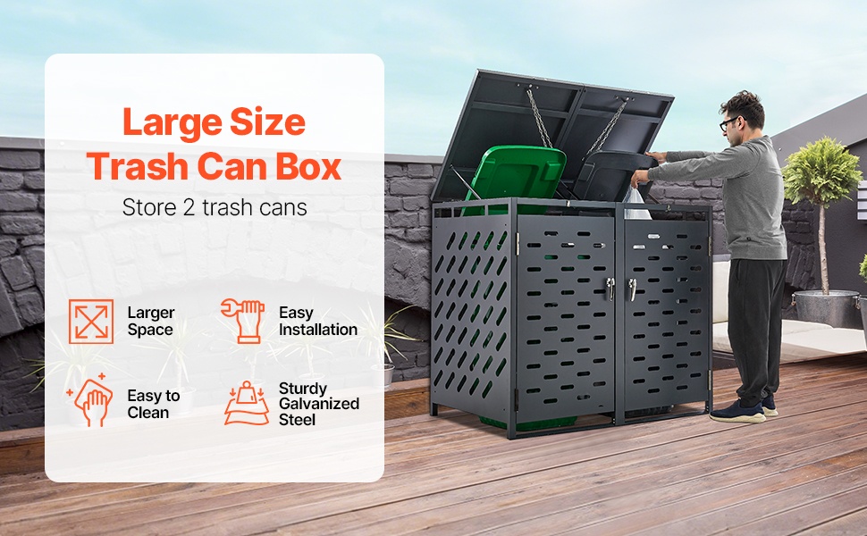 Metallinen jäteastiasuoja, yleiskuva