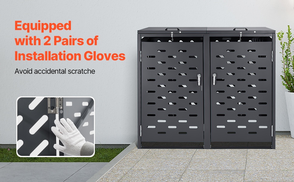 Jäteastiasuojan maakiinnitys ja vakaus