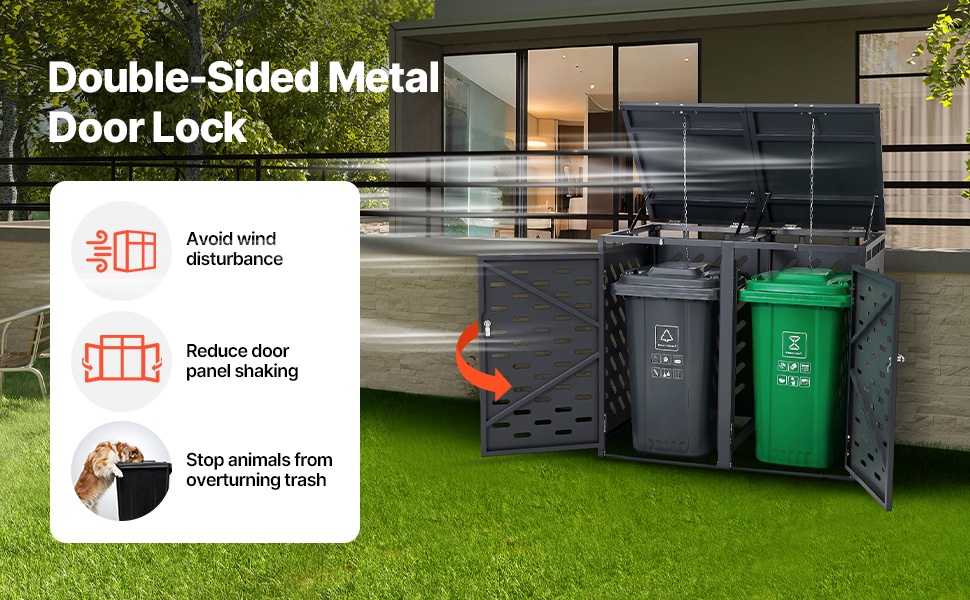 Lukittava yläkansi ja etuovi