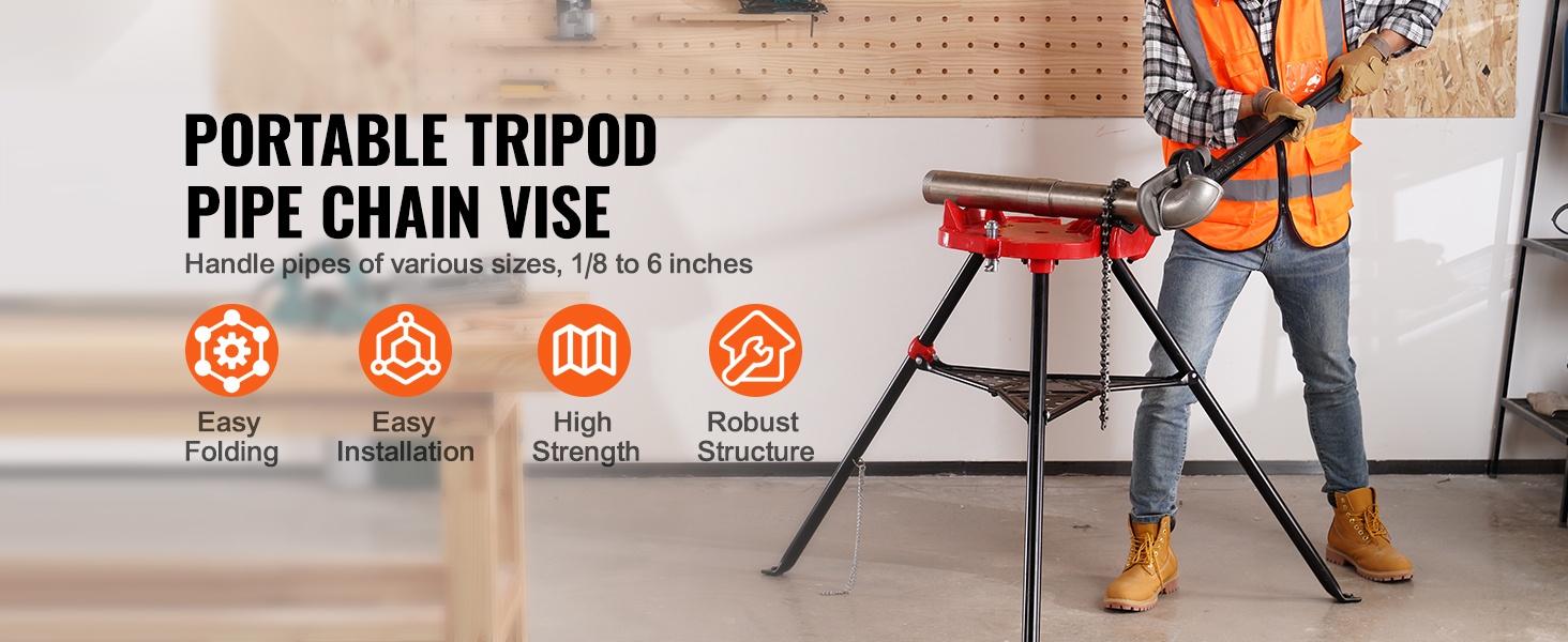 Kolmijalkainen ketjuruuvipuristin