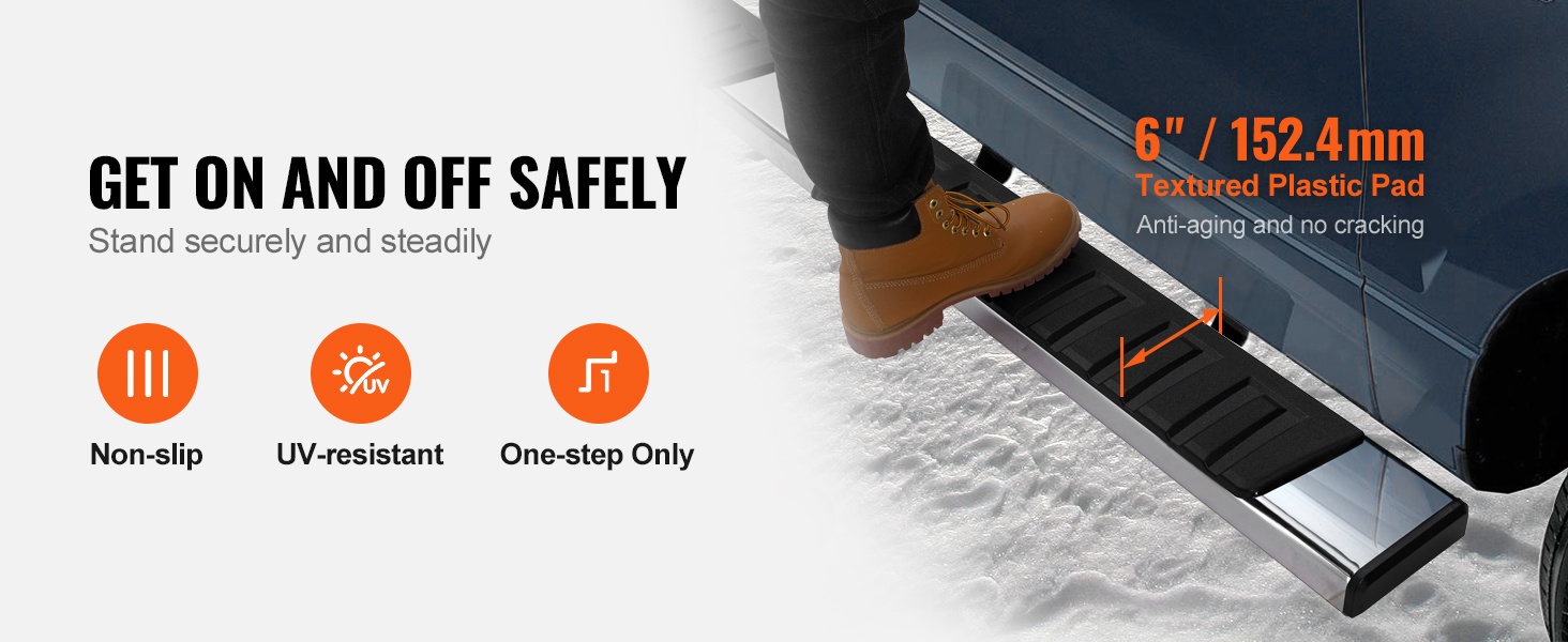 Leveä 6-tuumainen astumispinta