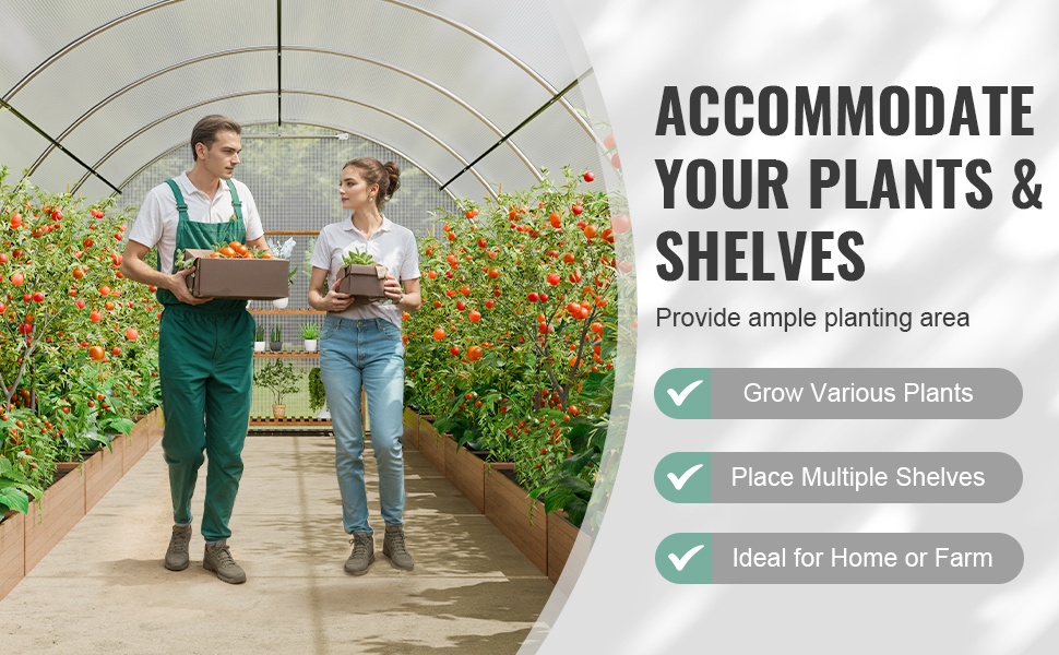 Tilava sisätila ja istutuspinta-ala