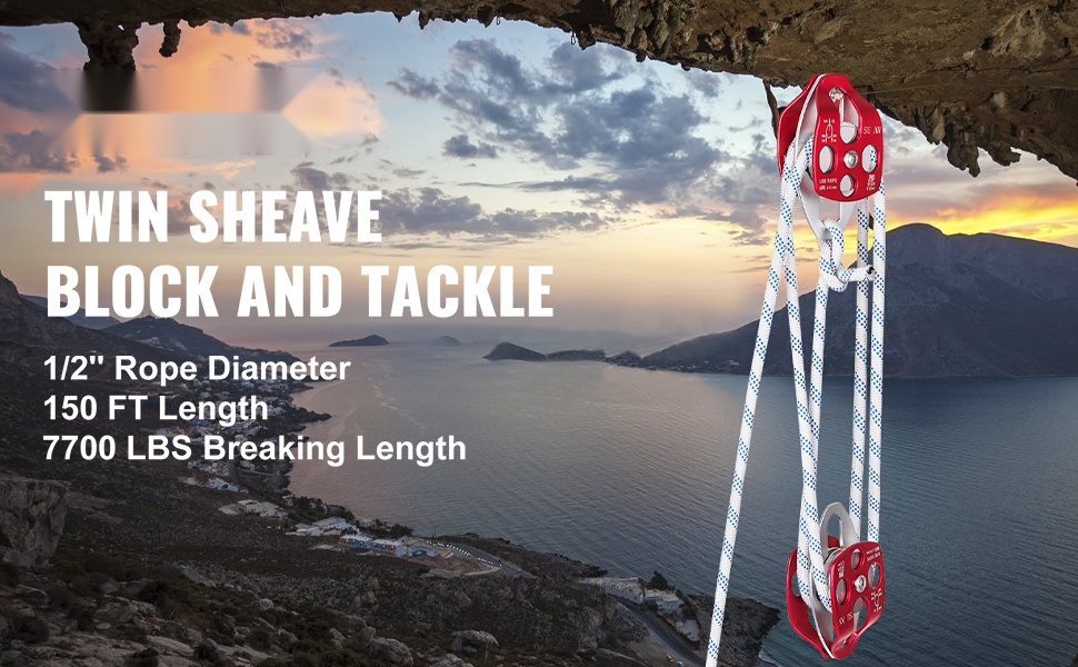 Kaksoisvetopyörä ja köysisarja