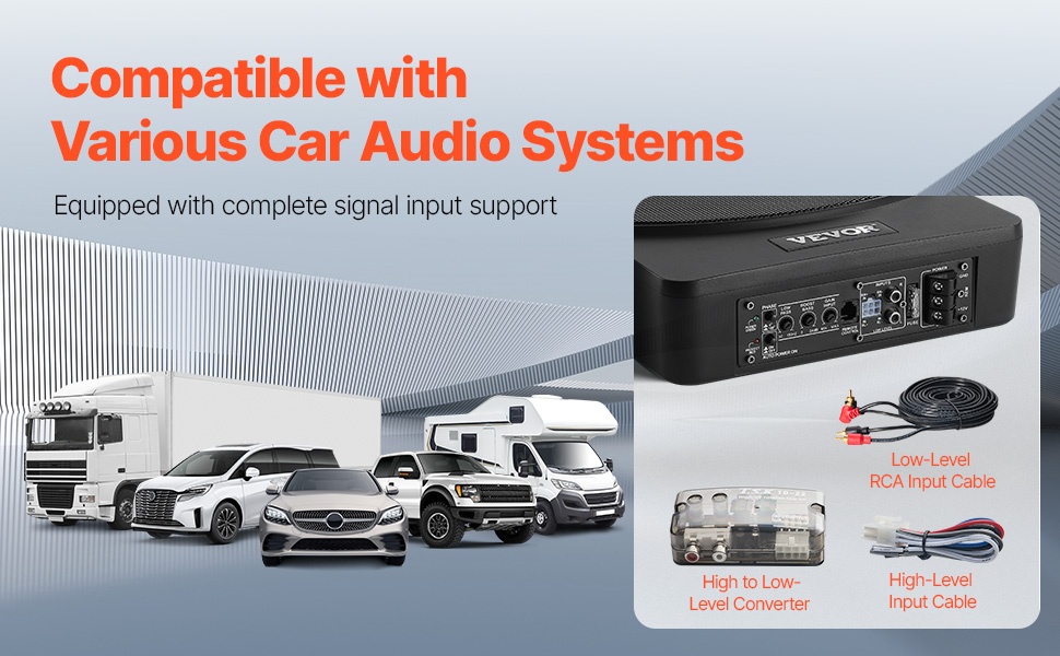 Auton subwoofer eri ajoneuvotyypeissä