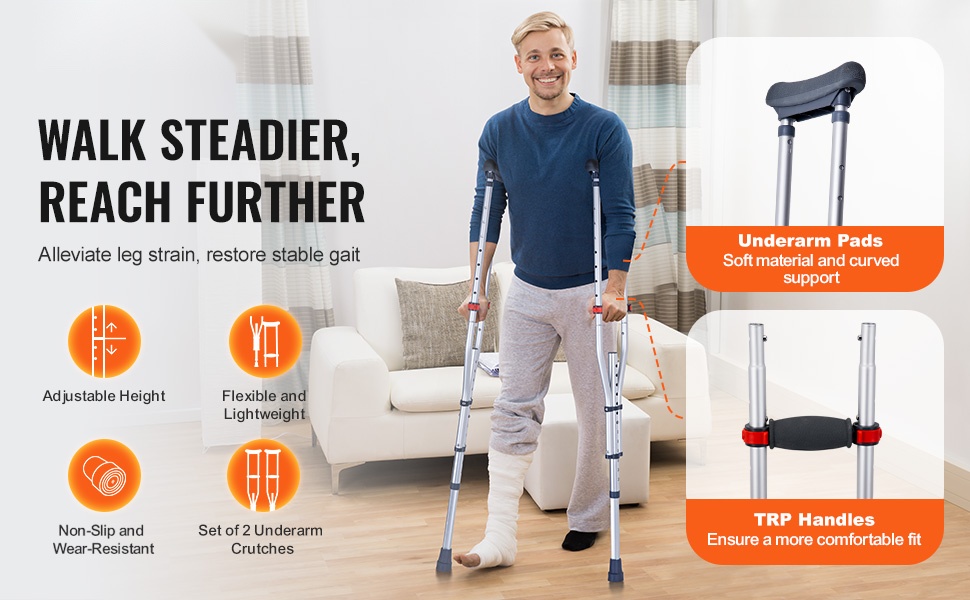 Kainalosauvat pehmeällä kainalotuella