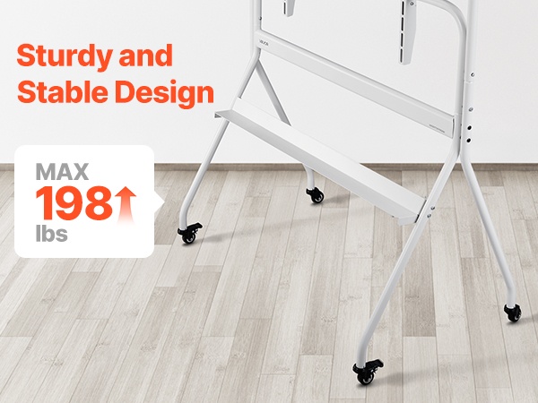 Liikuteltava TV-teline käytössä