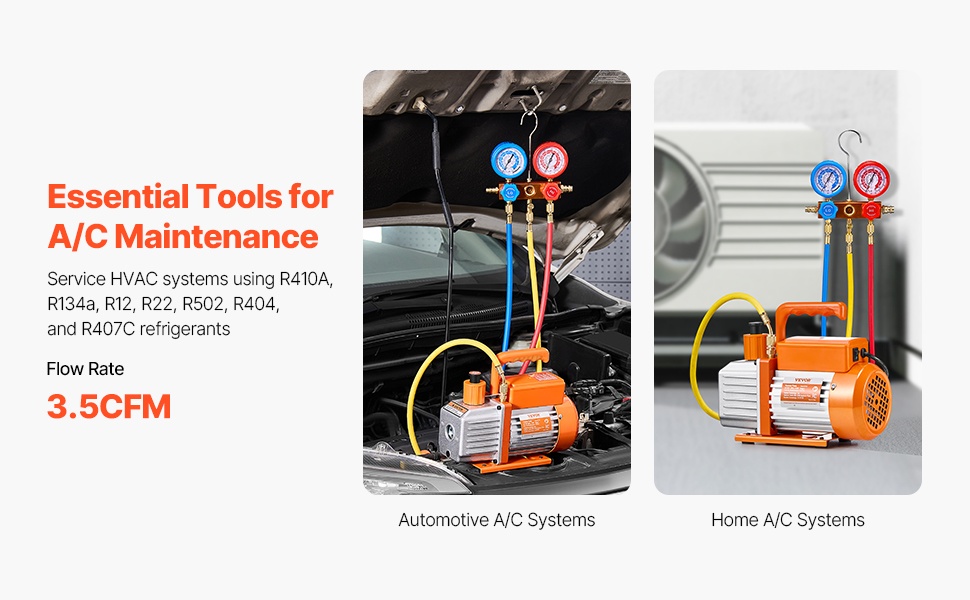 Tyhjiöpumppu HVAC- ja autokäyttöön