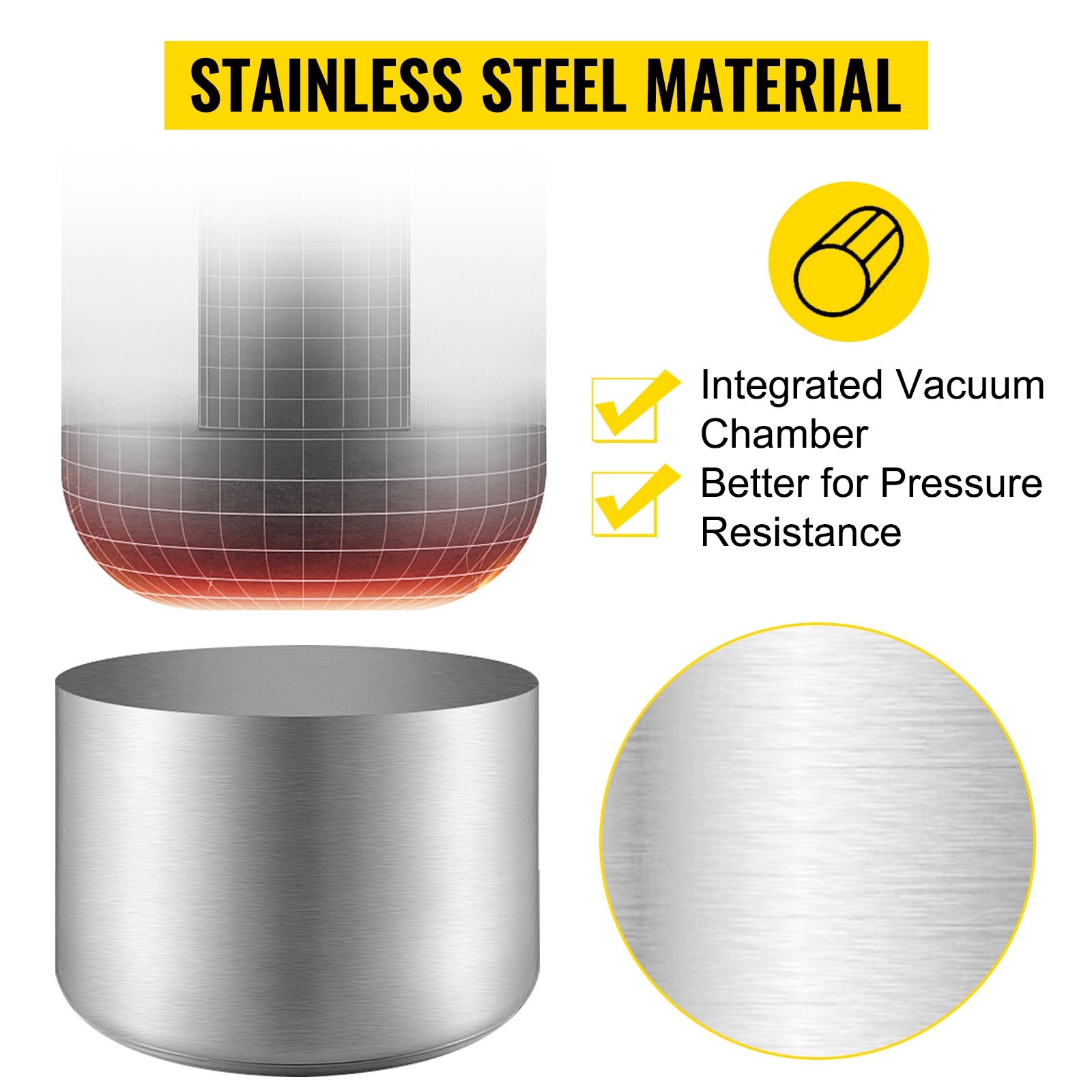 Ruostumaton teräskammio