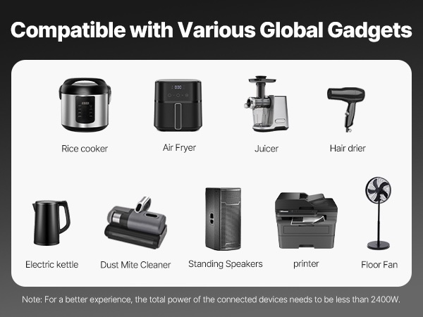 Useita pistorasioita mobiili