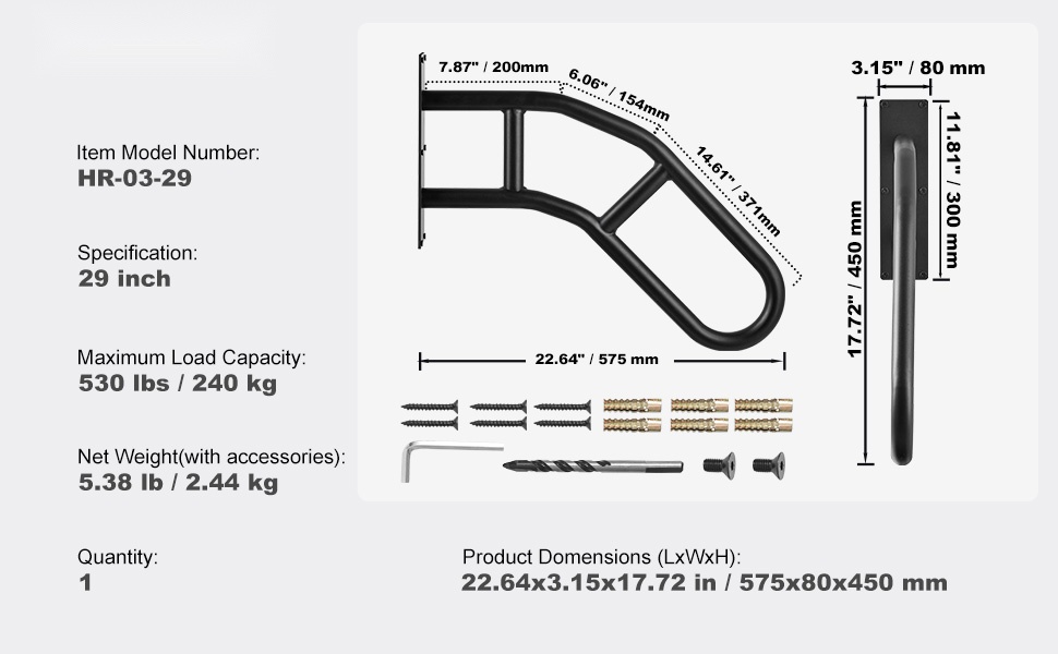 Asennettu käsijohde portaissa