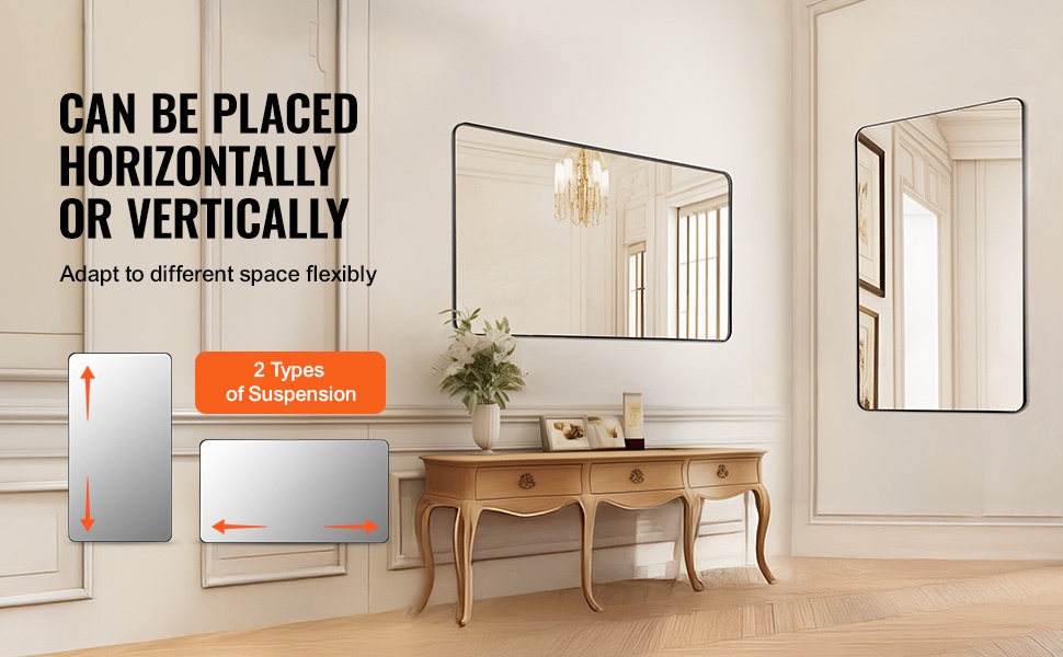 Pyöreä seinäpeili eri tiloihin