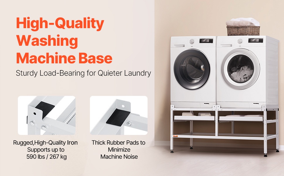 Pesukoneen jalusta hiiliteräksestä