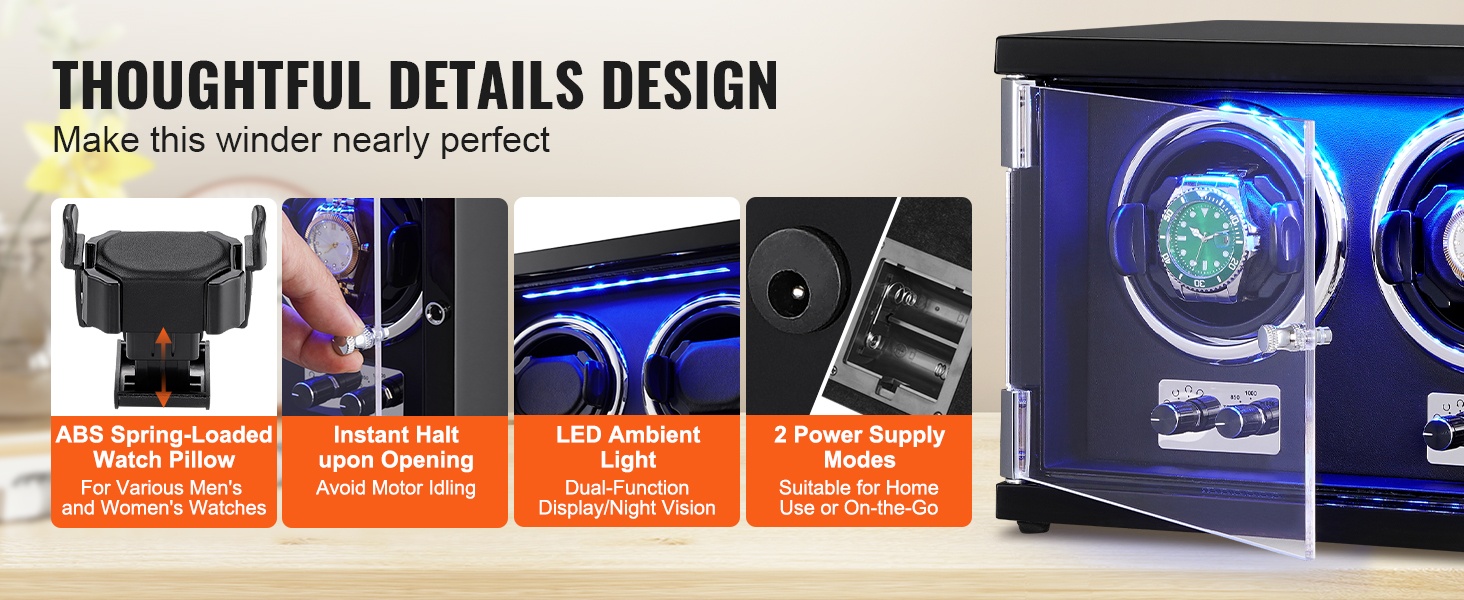 Laajennettavat kellotyynyt ja LED-valo