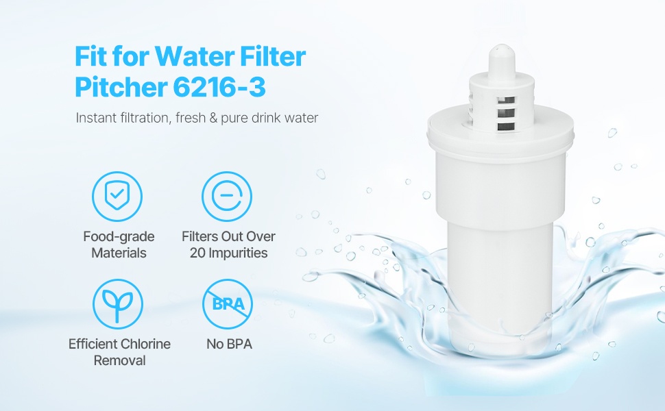 Lasinen vedensuodatuskannu jääkaappiin