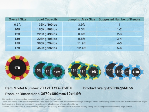 Trampoliini vedessä, mobiilinäkymä