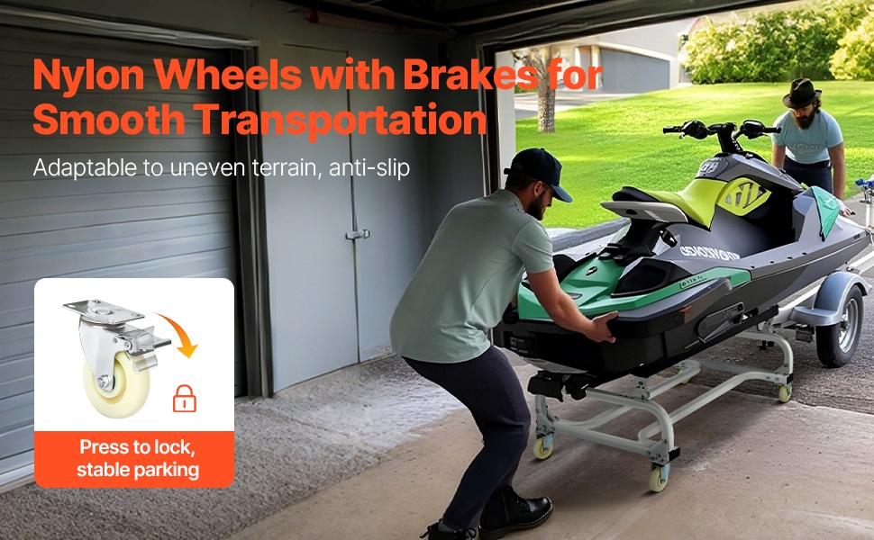 Nylonpyörät ja jarrut