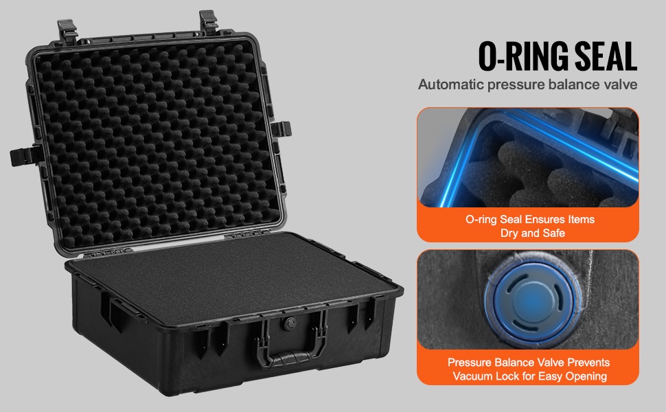 Säänkestävä kovakotelo, O-rengastiiviste ja vesitiiviys