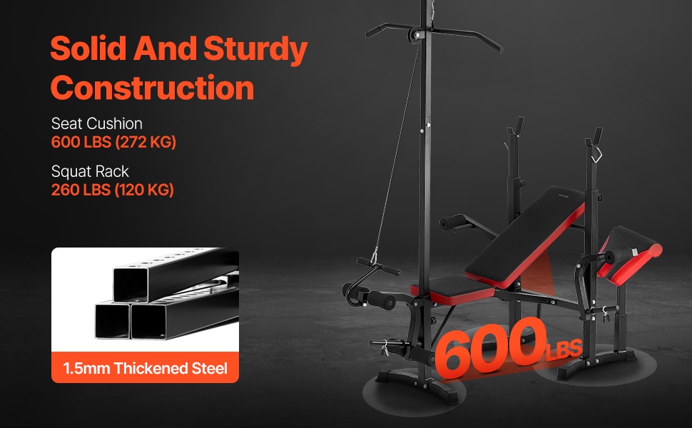 Vankka teräsrakenne treenipenkissä