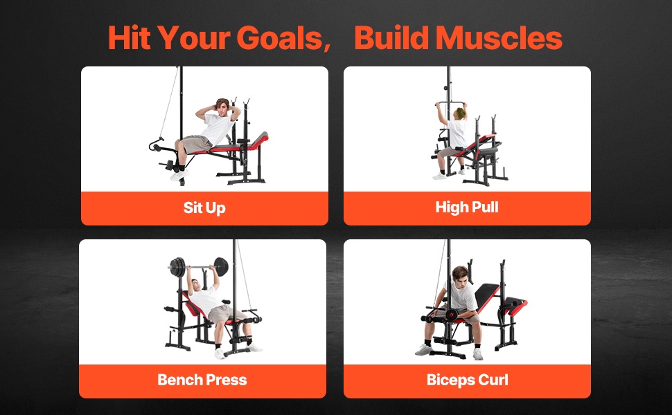 Monipuoliset harjoitusmahdollisuudet yhdellä penkillä