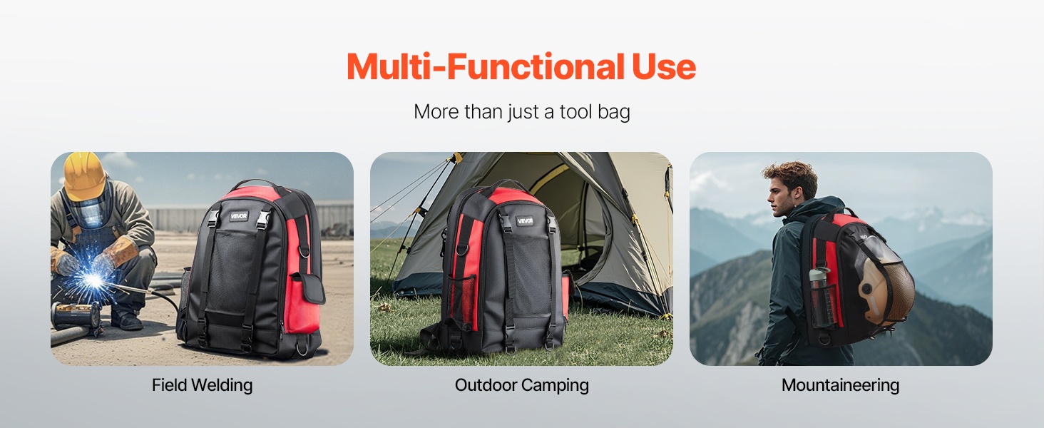 Monikäyttöinen reppu ulkoiluun