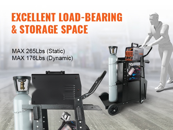 Hitsauskärry, hyllytasot