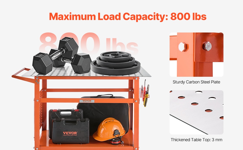 Hiiliteräksinen hitsauspöydän runko