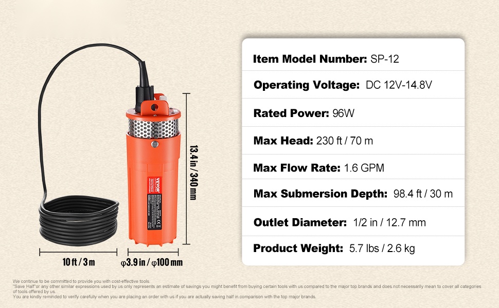 Aurinkokäyttöisen uppopumpun rakenteen yleisnäkymä