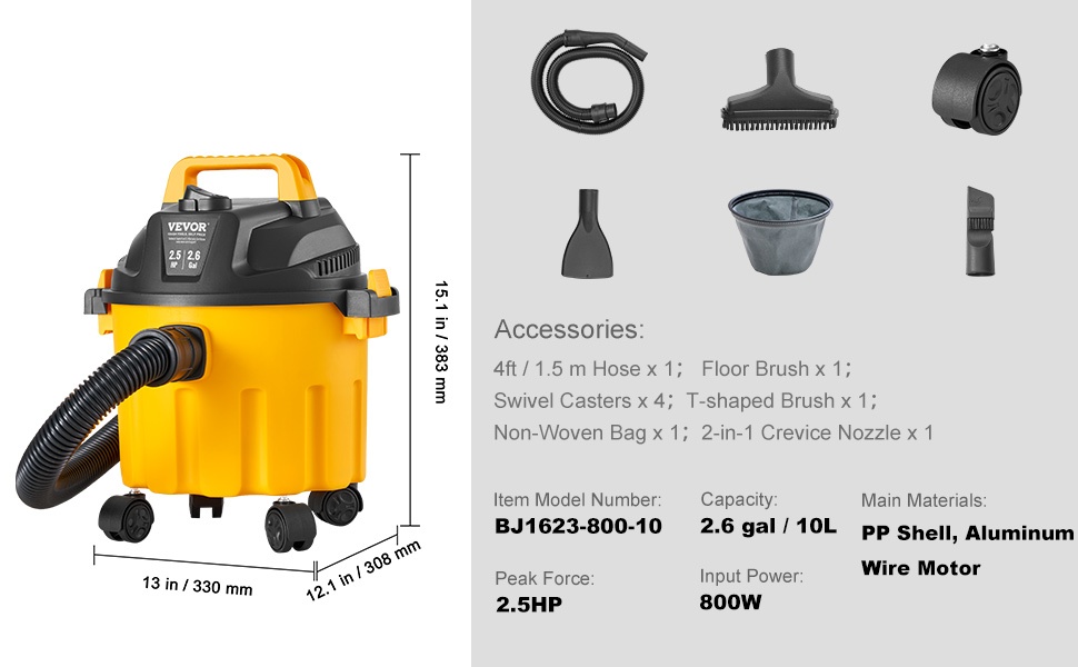 Märkä- ja kuivaimuri eri kulmista