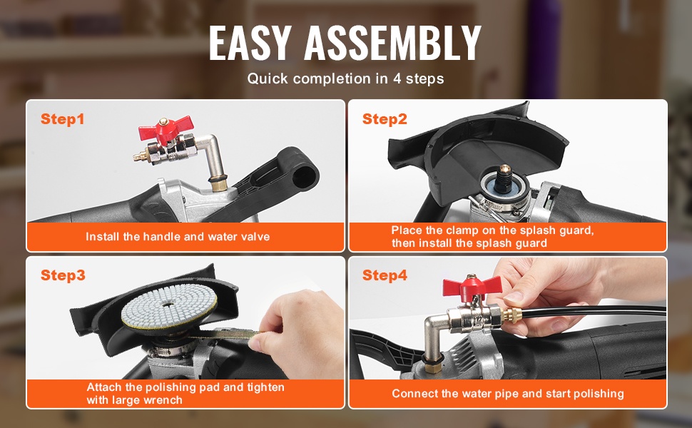 Ergonominen D-kahva ja helppo kokoaminen