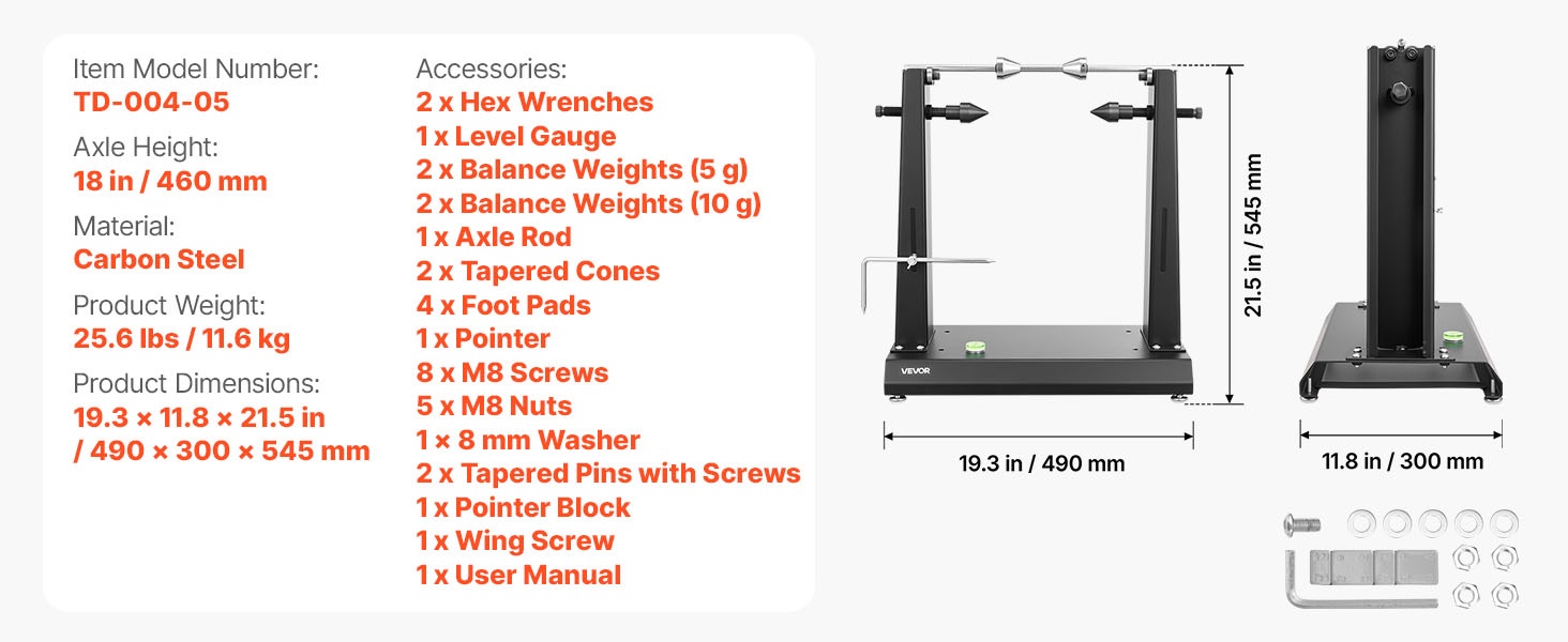 Moottoripyörän ja polkupyörän vanteiden tasapainotusteline