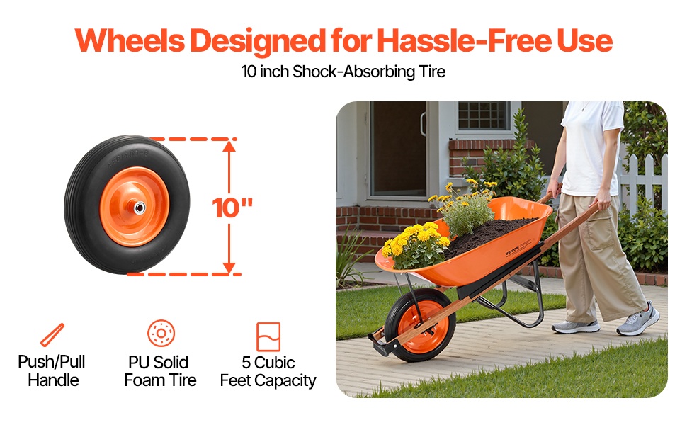 Puutarhakärry käytössä