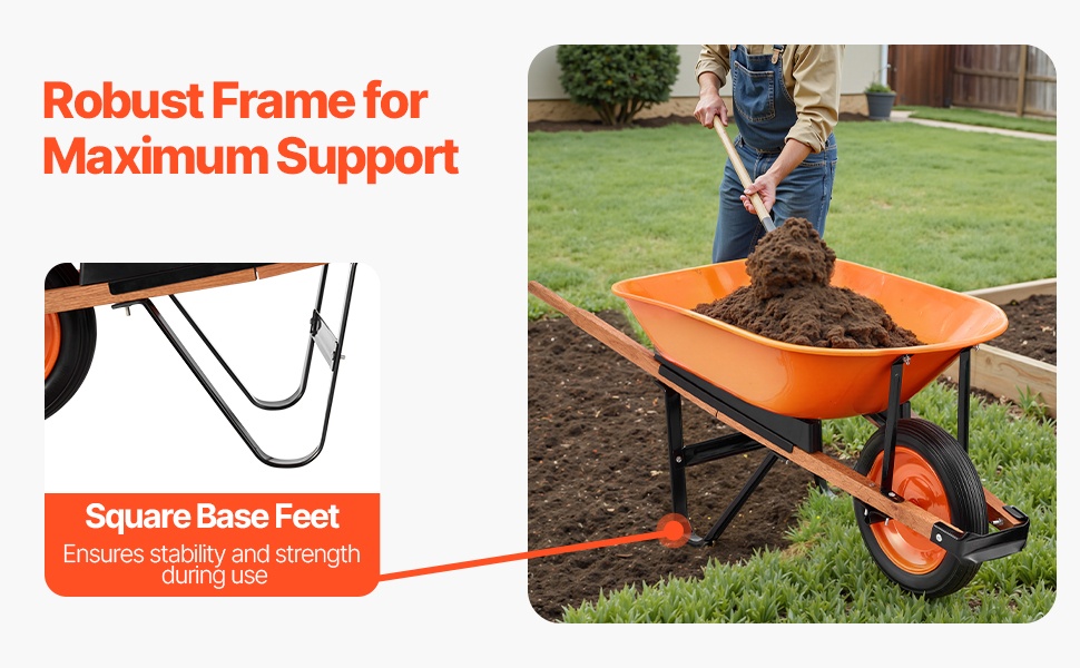 Puutarhakärryn runko ja allas