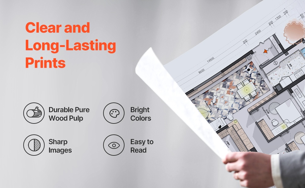 Puumassasta valmistettu CAD-paperi