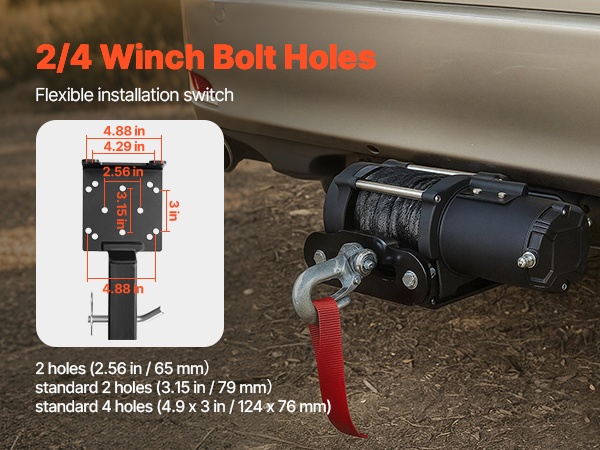 Monipuoliset kiinnitysreiät vinssille