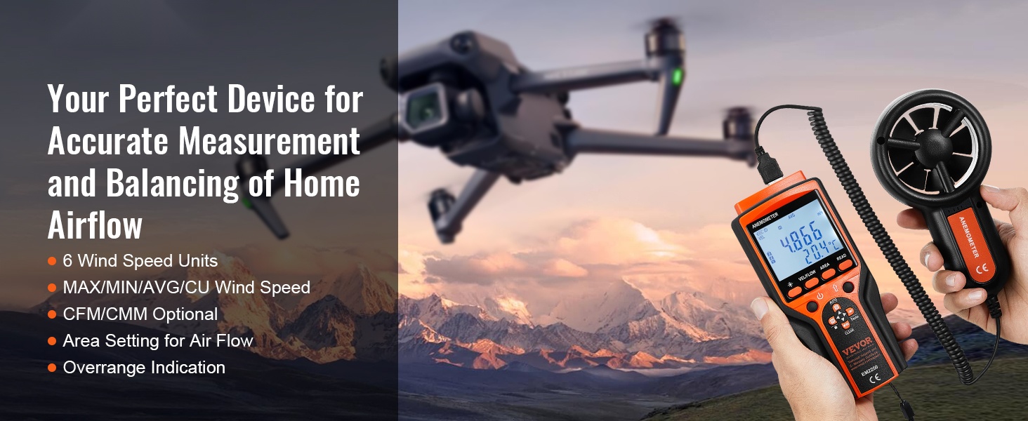 Bluetooth-käsianemometri etunäkymä